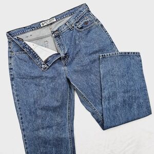 Harley-Davidson‎ Jeans Women 18 Petite Blue Straight Leg High Rise Denim Biker